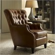 Hooker Furniture Seven Seas Tufted Leather Club Chair in Aegis Glove