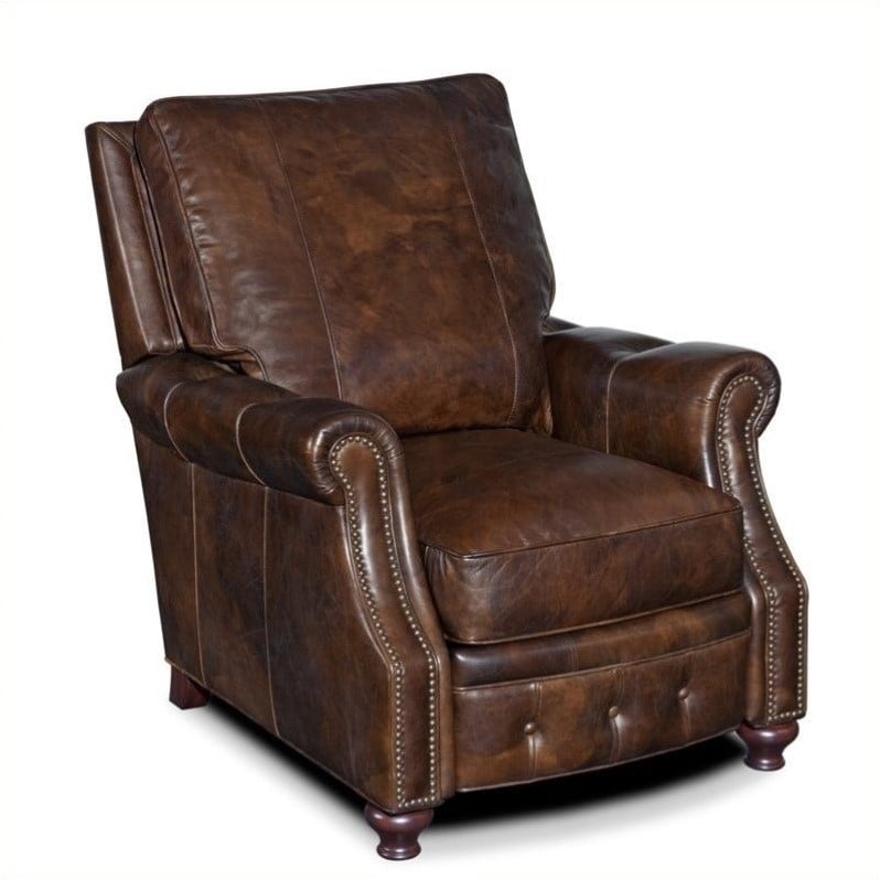 Furniture Seven Seas Leather, Saddle Brown Leather Recliner Sofa