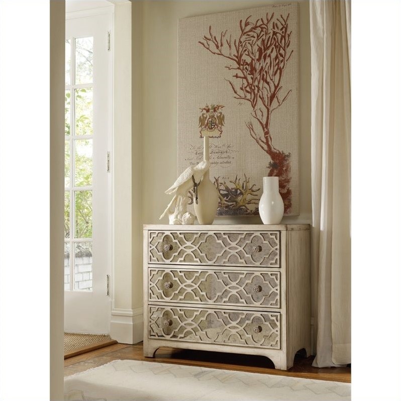 Hooker Furniture Sanctuary Wood Fretwork Accent Chest in Natural