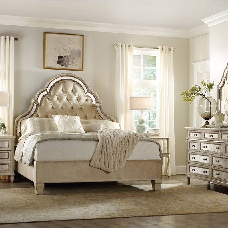 Hooker Furniture Sanctuary Queen Upholstered Bed in Pearl Essence ...