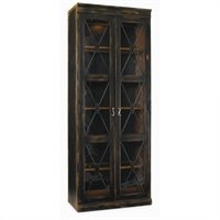 Coaster® Black/Clear 5-Shelf Glass Curio Cabinet