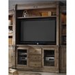 Hooker Furniture Sorella Entertainment Console with Hutch in Antique Light Taupe