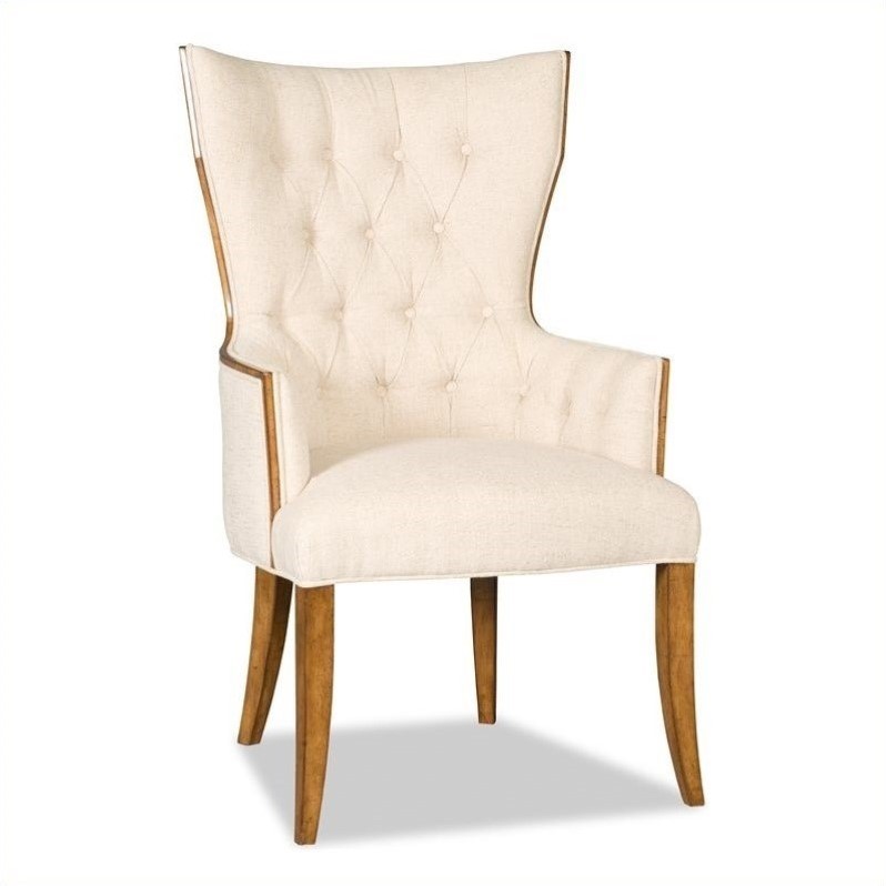 Hooker Furniture Decorator Tufted Dining Arm Chair in Drift 300350050