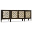 Hooker Furniture Living Room Sanctuary Four Door Mirrored Console in Ebony
