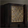 Hooker Furniture Living Room Sanctuary Four Door Mirrored Console in Ebony