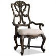 Hooker Furniture Rhapsody  Back Arm Dining Chair in Rustic Walnut