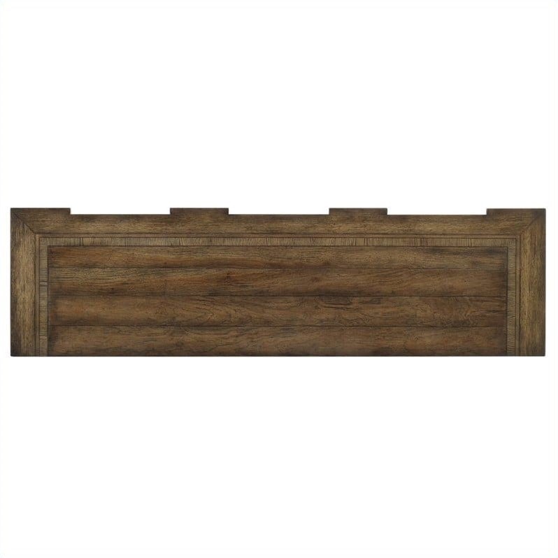 Rhapsody 72'' 3-Door Solid Wood Credenza in Rustic Walnut Brown by Hooker
