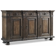 Rhapsody 72'' 3-Door Solid Wood Credenza in Rustic Walnut Brown by Hooker