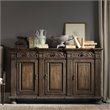 Rhapsody 72'' 3-Door Solid Wood Credenza in Rustic Walnut Brown by Hooker
