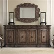 Hooker Furniture Rhapsody 96'' 4-Door Credenza in Rustic Walnut