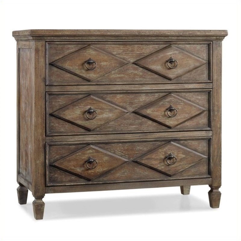 Hooker Furniture Rhapsody 3 Drawer Diamond Accent Chest In Rustic