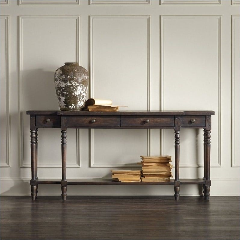 Furniture Davalle Console Table In Dark Hickory 5165 85003 Furniture Davalle Console Table