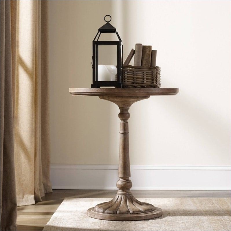 Hooker Furniture Corsica Pedestal Bedside Table in Light Wood 518090015