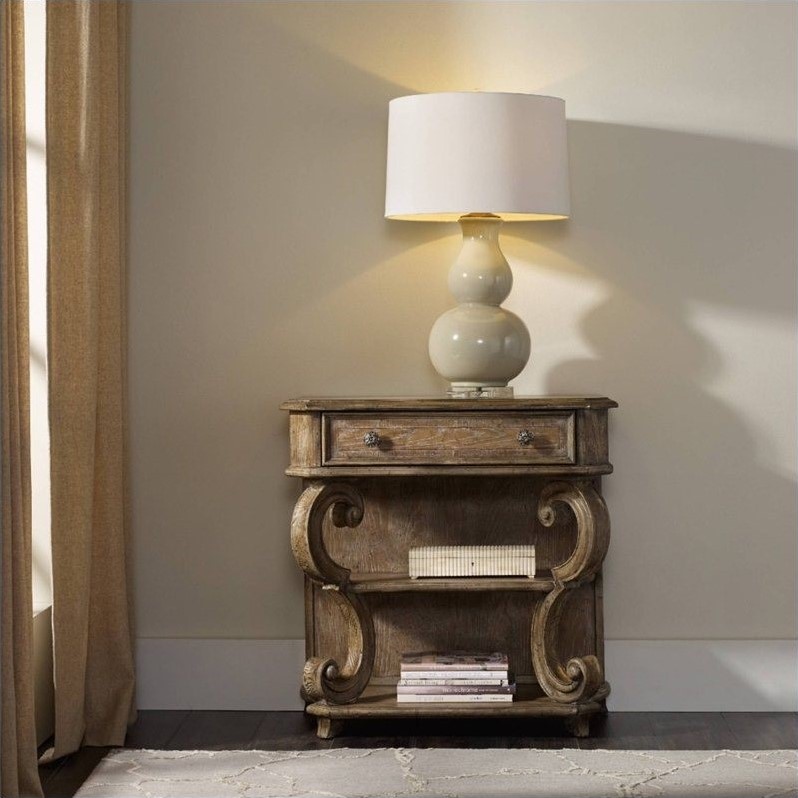 Hooker Furniture Solana 1Drawer Nightstand in Light Oak 529190116