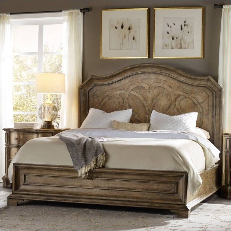 Hooker Furniture Solana Panel Bed in Light Oak - 5291-903XX