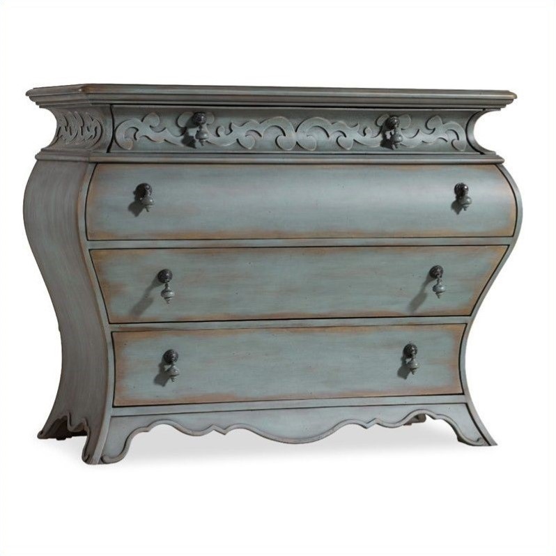 Hooker Furniture 4-Drawers Bombay Accent Chest in Weathered Blue - 5310 ...