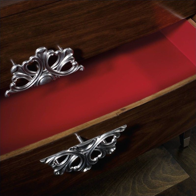 Melange 2-Drawer Wood Medallion Console in Walnut by Hooker Furniture