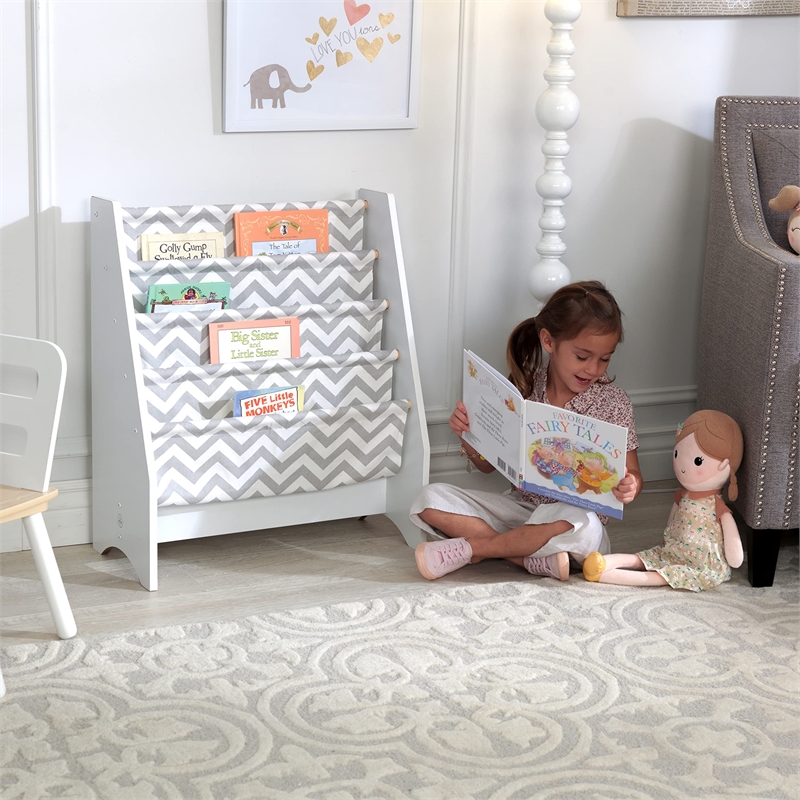 Kidkraft 5 Sling Bookshelf in Gray