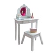 KidKraft Diva Medium Kids Vanity Table and Stool in White
