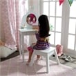KidKraft Diva Medium Kids Vanity Table and Stool in White
