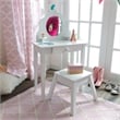 KidKraft Diva Medium Kids Vanity Table and Stool in White