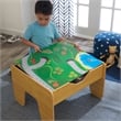 KidKraft 2-in-1 Activity Table with Train Set in Natural