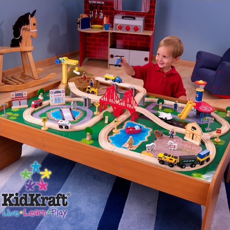 Kidkraft Ride Around Town Train Set With Table