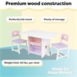 KidKraft Heart Wood Table and 2 Chair Set in Multi-Color