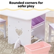 KidKraft Heart Wood Table and 2 Chair Set in Multi-Color