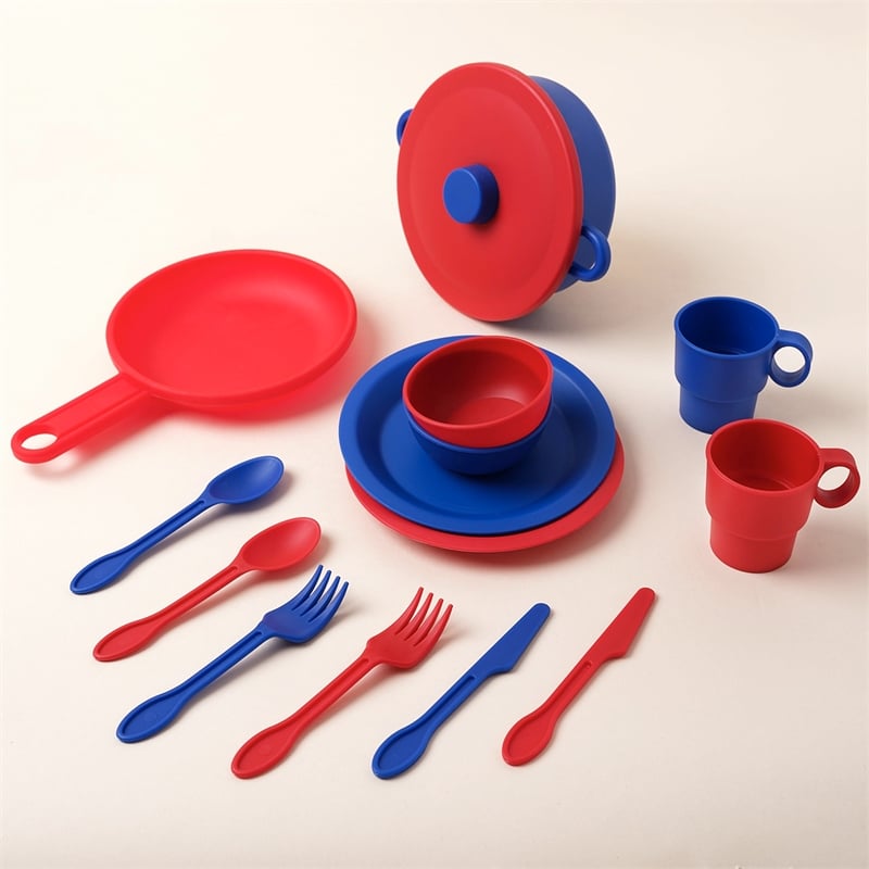 KidKraft 27 Piece Kitchen Dish Play set in Primary