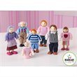 KidKraft Doll House Doll Family of 7 - Caucasian in Multi-Color Fabric