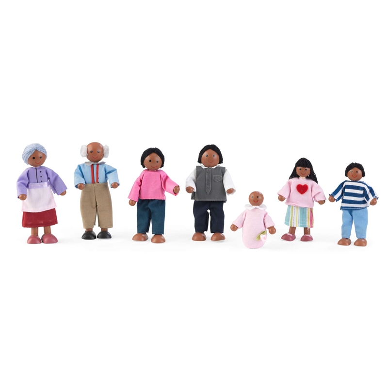 KidKraft Doll House Doll Family of 7 - African American