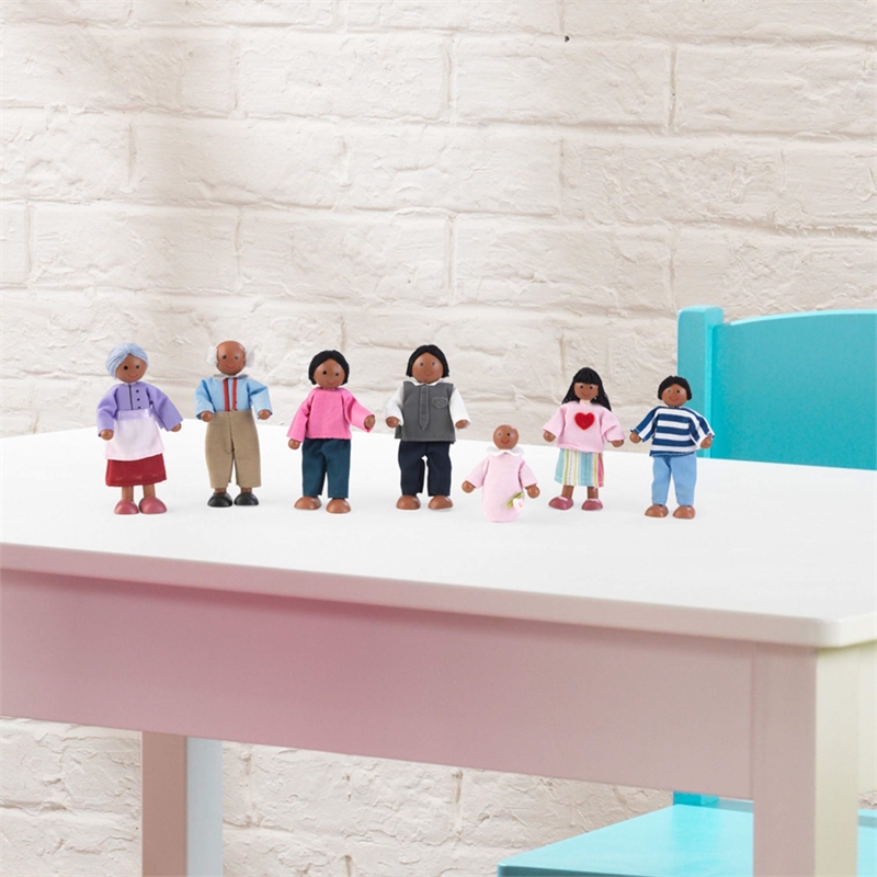 KidKraft Doll House Doll Family of 7 - African American