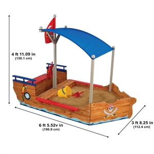 KidKraft Pirate San Boat Kids Play Sandbox