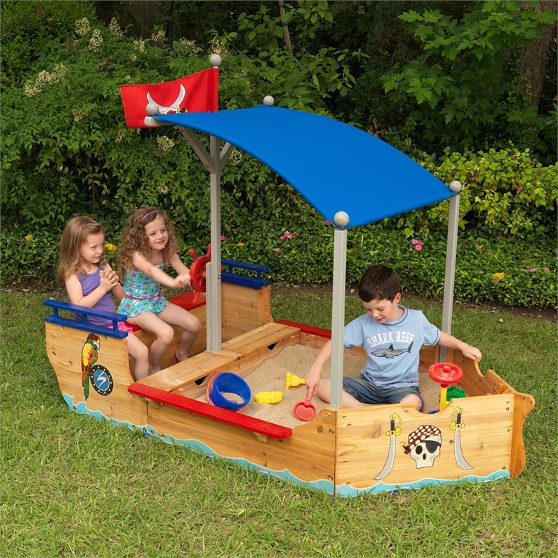 KidKraft Pirate San Boat Kids Play Sandbox