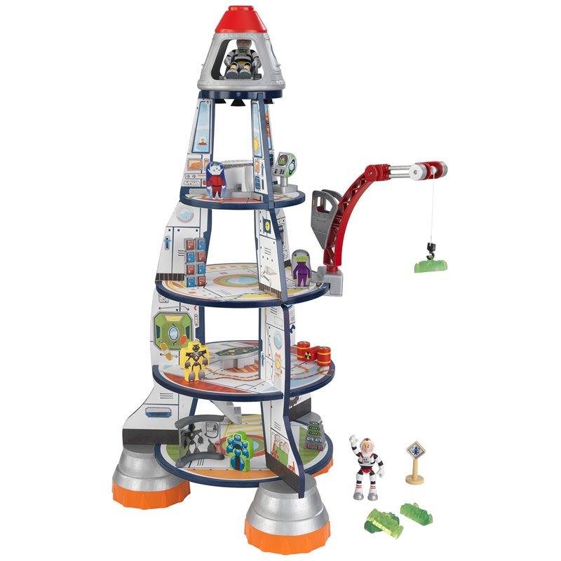 KidKraft Rocket Ship Play Set in Gray and Red