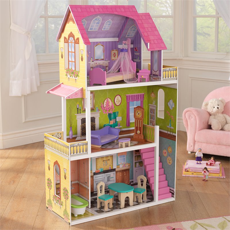 KidKraft Florence Dollhouse in Pink and Purple eBay