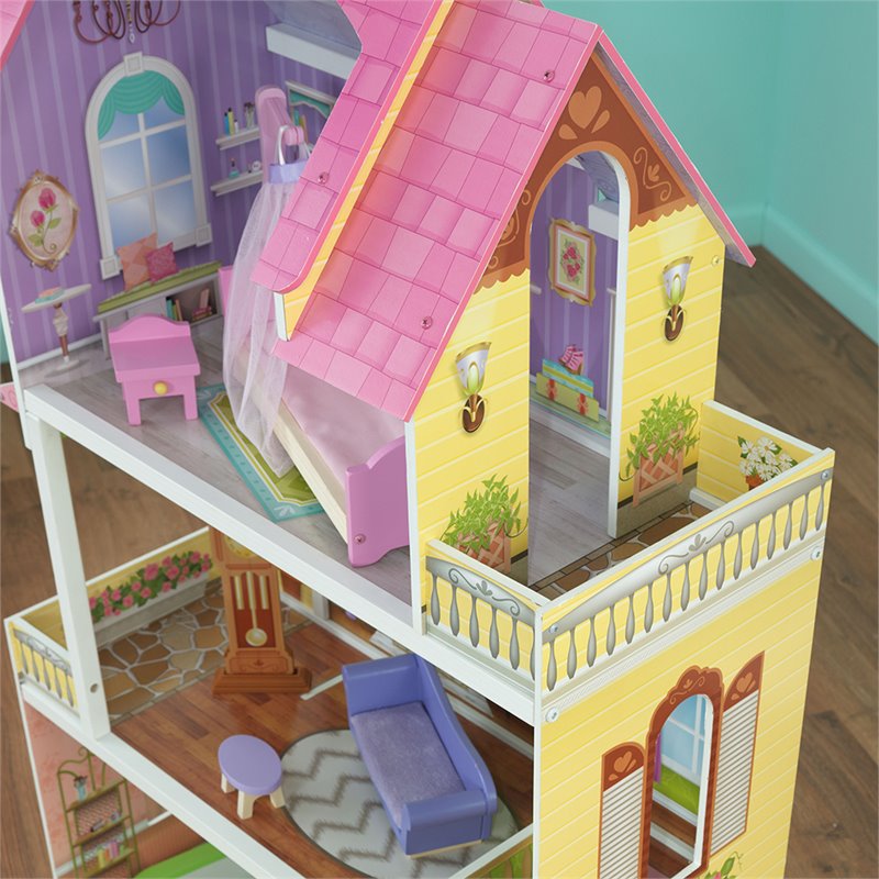 KidKraft Florence Dollhouse in Pink and Purple