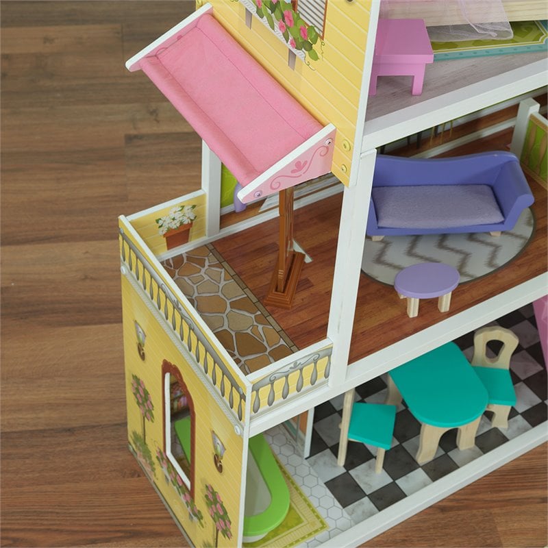 KidKraft Florence Dollhouse in Pink and Purple