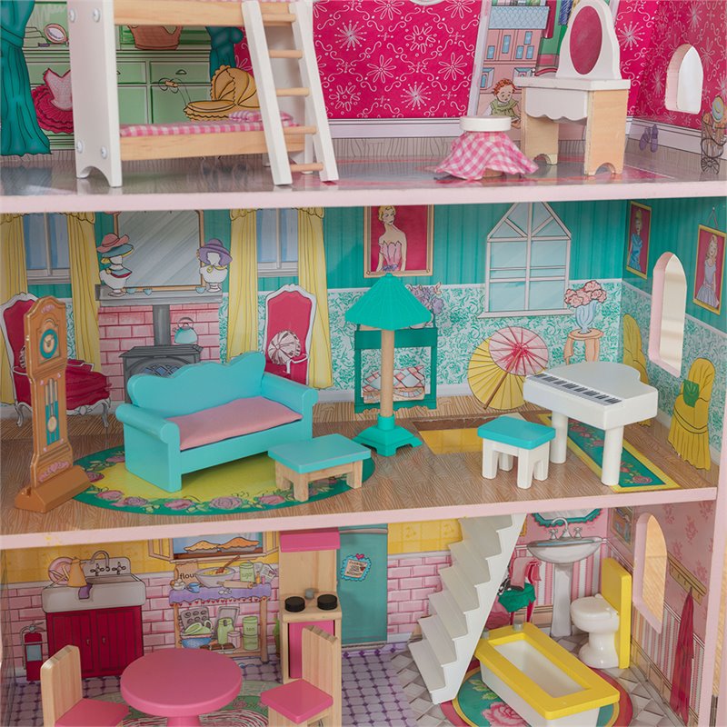 KidKraft Abbey Manor Dollhouse in Pink | Cymax Business