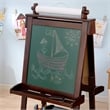 KidKraft Delux Wooden Easel in Espresso