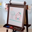 KidKraft Delux Wooden Easel in Espresso