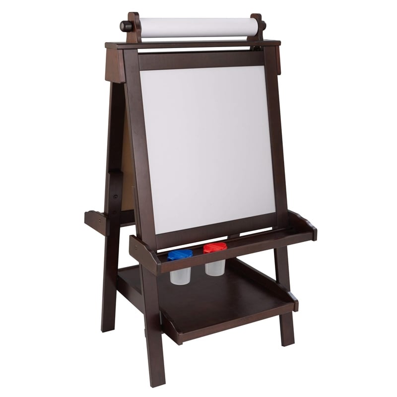 KidKraft Delux Wooden Easel in Espresso