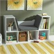 KidKraft 6 Cubby Bookcase with Reading Nook in White