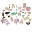 KidKraft 34 Piece Grand View Mansion Dollhouse in Pink and Natural