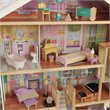 KidKraft 34 Piece Grand View Mansion Dollhouse in Pink and Natural