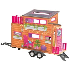 KidKraft 10 Piece Teeny Dollhouse in Purple and Pink