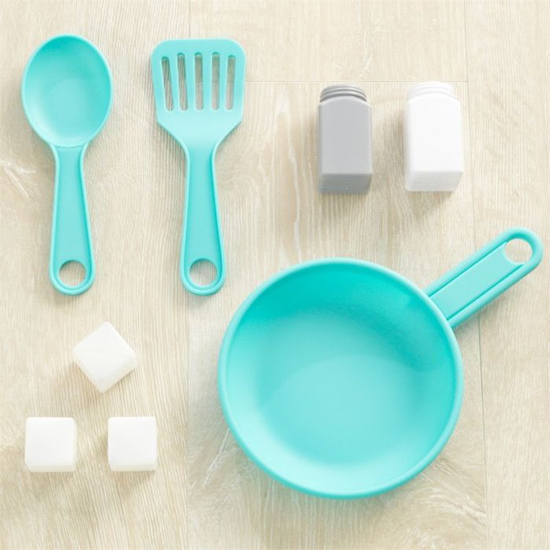 KidKraft 6 Piece Countryside Play Kitchen in White and Teal