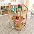 KidKraft 42 Piece So Stylish Mansion Wood Dollhouse in White and Natural