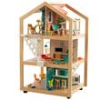 KidKraft 42 Piece So Stylish Mansion Wood Dollhouse in White and Natural